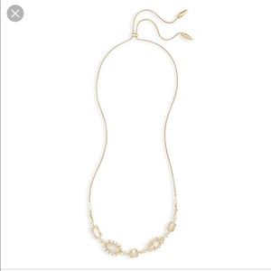 NIB Kendra Scott June Long Necklace Yellow Gold